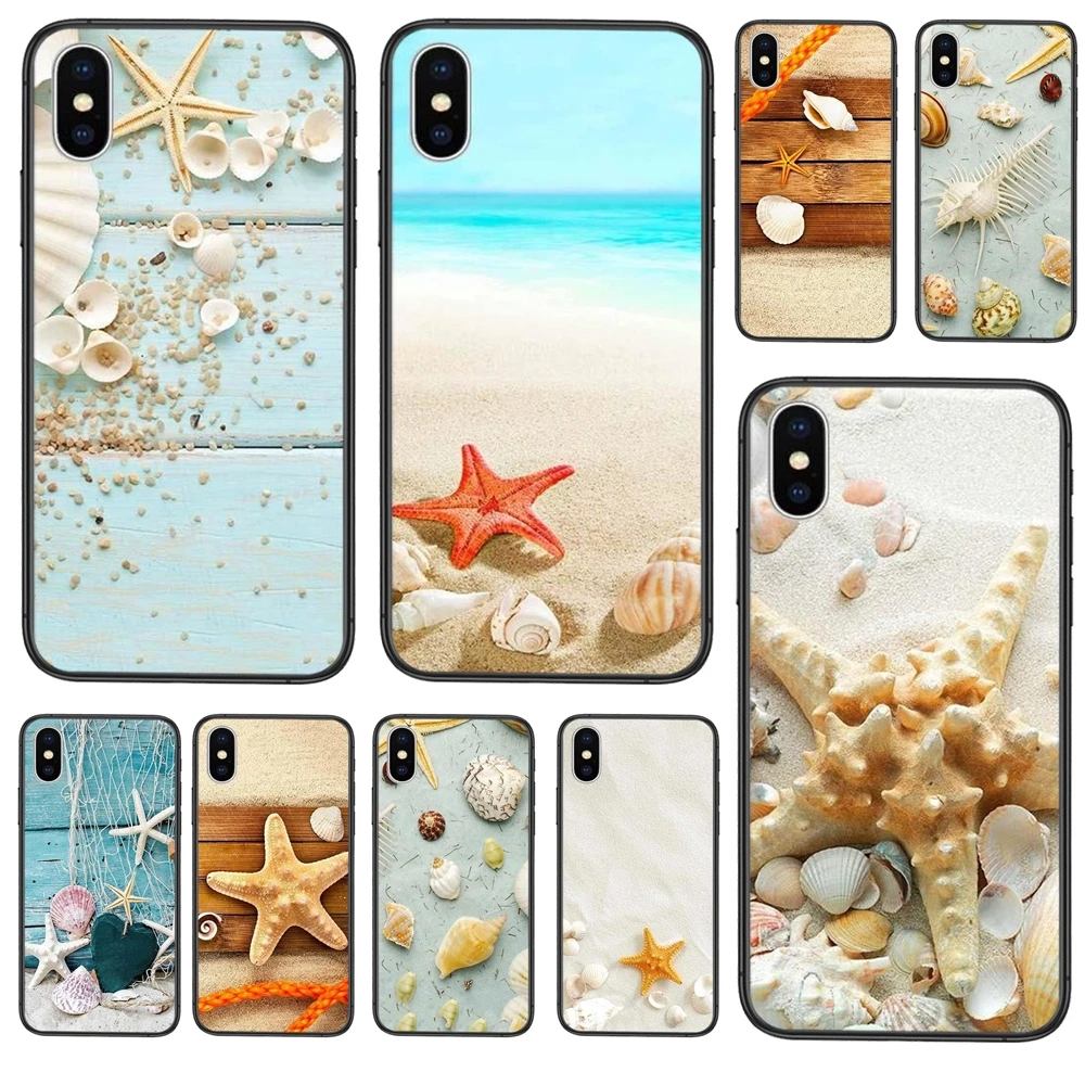 Seashore чехол и ракушка летом для Apple iPhone 11 12 Mini Pro 5 5S SE 5C 6 6S 7 8X10 XR XS Plus Max купить Мягкий