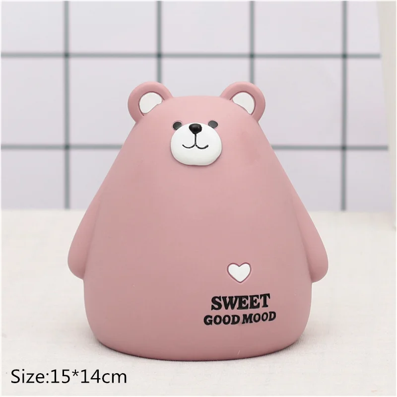 Милый медвежонок коробка для денег анти разрыв столешница орнамент Креативные