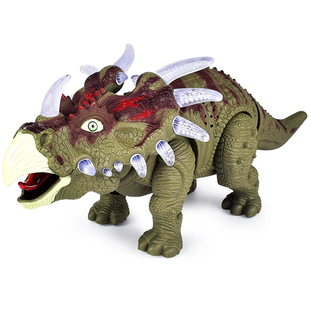 Remote Control Dinosaur Triceratops Animal Sounds Dinobot Electric Walking Animals Toy Music Light Toys For Kids Christmas Gift | Игрушки на