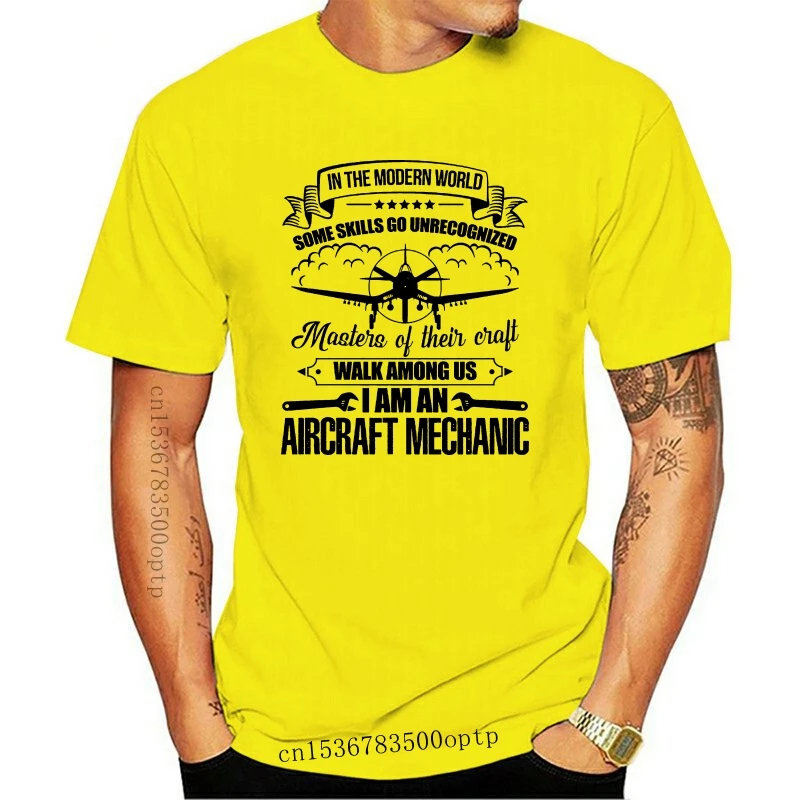 

New Tshirt Homme 2021 2021 Print T Shirt Mens Short Sleeve Hot Aircraft Mechanic Shirt - I'M An Aircraft Mechanic Tee Shirt