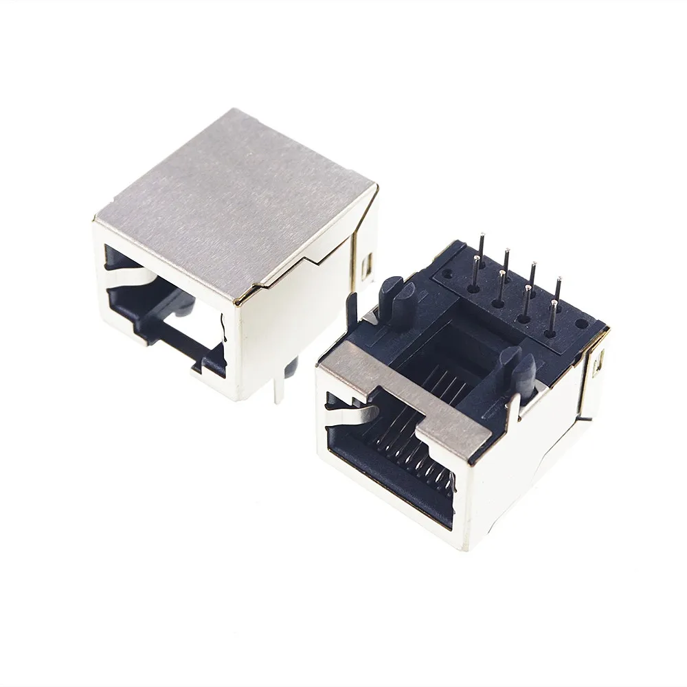 20шт RJ45 Однопортовый экранированный модульный PCB разъем 8P8C прямоугольный