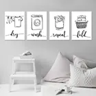 Рисунок на холсте стирка сухая, постер с повторяющимся рисунком, Художественная печать черного и белого цветов, Современная Настенная картина для гостиной, домашний декор