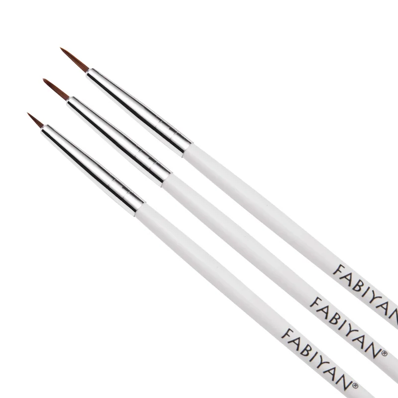 Nail Art Liner Полоса Ручка Живопись Цветок Акриловых УФ-Гель Лак 3D Советы Дизайн Инструменты Рисования DIY 3 Шт. Маникюрный ногти о Набор кисточки для маникюра ершик дизайн ногтей