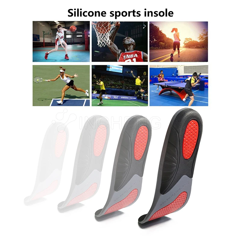 UPAKME Sports Orthopedic Soles Non-Slip Gel Mattress Massaging Insoles Shock Absorption Pads For man women Foot Care Inserts New