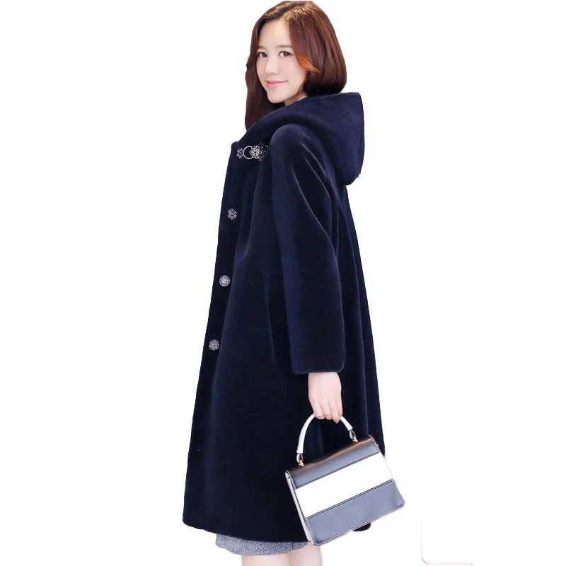 2019 осенне зимние популярные модели Женская мода темперамент Кожа трава овечья