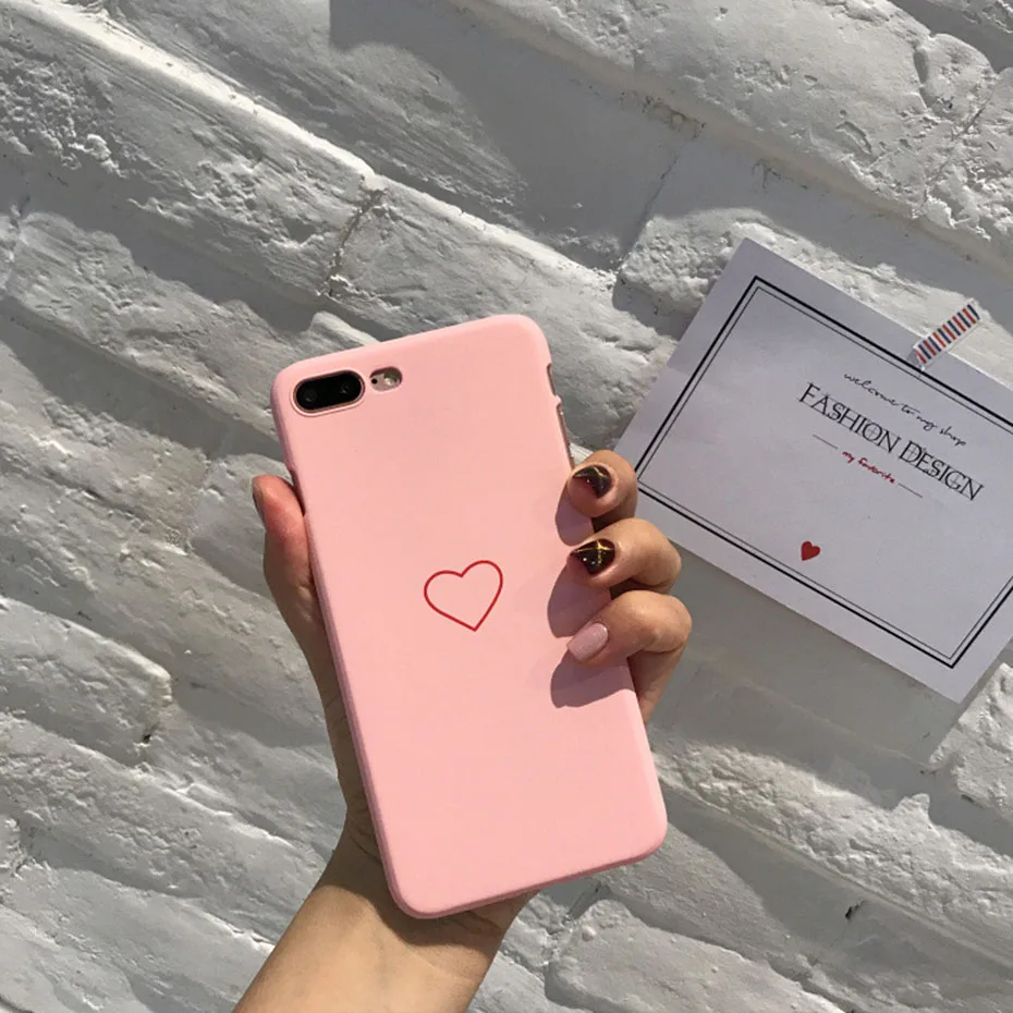 Милый телефон чехол для iPhone 6 6s 6plus Plus 7 7Plus 8 8Plus X XR XSMAX жесткое матовое покрытие с