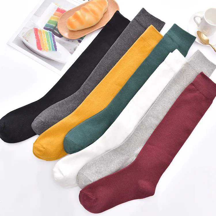 

Autumn / winter women stockings knitting cotton soft breathable casual stockings solid cozy female dress stockings