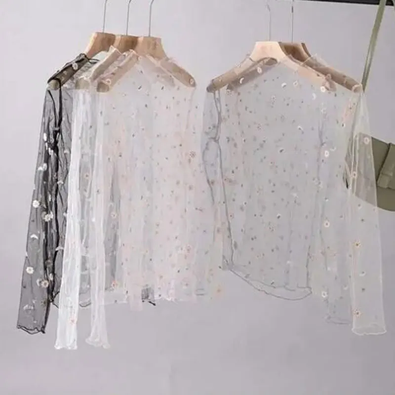 Футболка в Корейском стиле с принтом Маргаритка милая пикантная нижняя рубашка