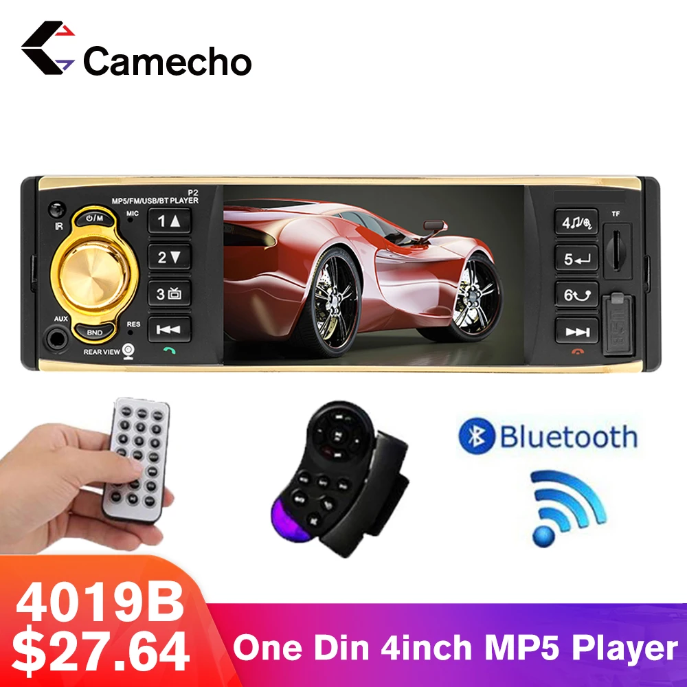 Автомагнитола Camecho 4019B 4 1 дюйма Din USB AUX FM Bluetooth с камерой заднего
