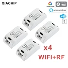 QIACHIP RF 433 AC 220V приемо-Умный дом, Wi-Fi, Беспроводной дистанционного Управление светодиодный светильник выключатель Smart Lifeприложение Tuya работает с Google