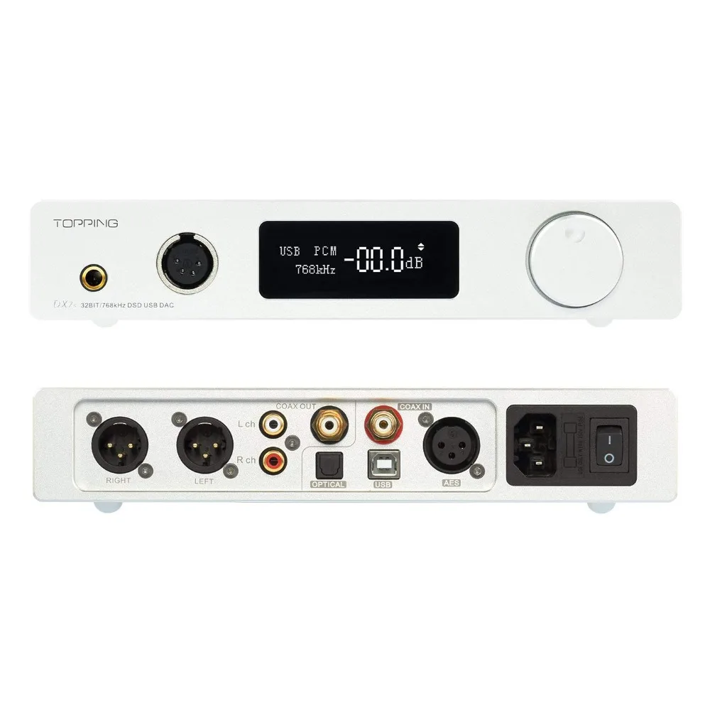 Усилитель для наушников Topping DX7S 2 * ES9038Q2M 32 бит/768K DSD512 DSD USB полный сбалансированный