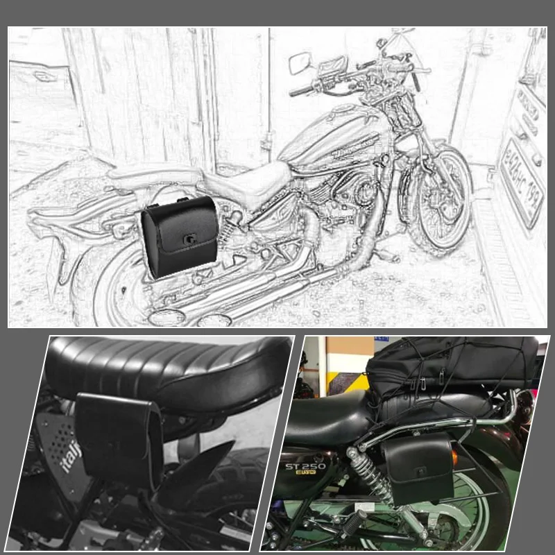 Мотоциклетная мини-сумка из искусственной кожи на руль боковая сумка для