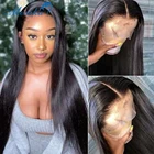 Парик со шнуровкой спереди, парик из натуральных волос спереди, парик с застежкой 4x4 5x5, 30 дюймов, парик из прозрачных шнуровок, прямой парик Moxika спереди