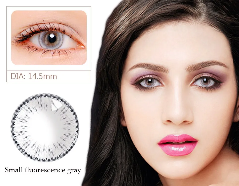 Красивые цветные контактные линзы для зрачков Женская дорожка 14 5 мм Милые