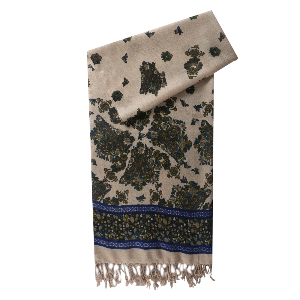 Модный шарф для женщин шали с цветочным принтом палантины треугольная бандана