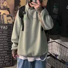 Для мужчин; Воротник-стойка с воротником-стойкой, корейский стиль свободные подчеркивающая индивидуальность; Пара топ Японская уличная одежда Для мужчин; Одежда для отдыха; Одежда в стиле Харадзюку