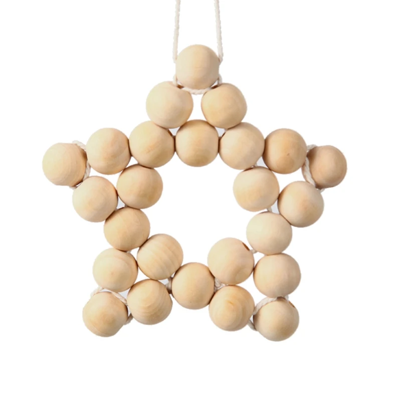 

Nordic Style Wooden Beads Ornaments Kids Room Decoration Wall Hanging Girls Baby Tents Decorative