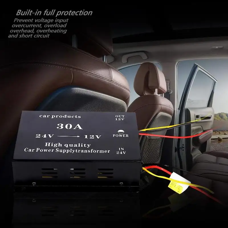 DC 24V в DC 12V автомобильный понижающий преобразователь 30A 360W понижающий регулятор мощности