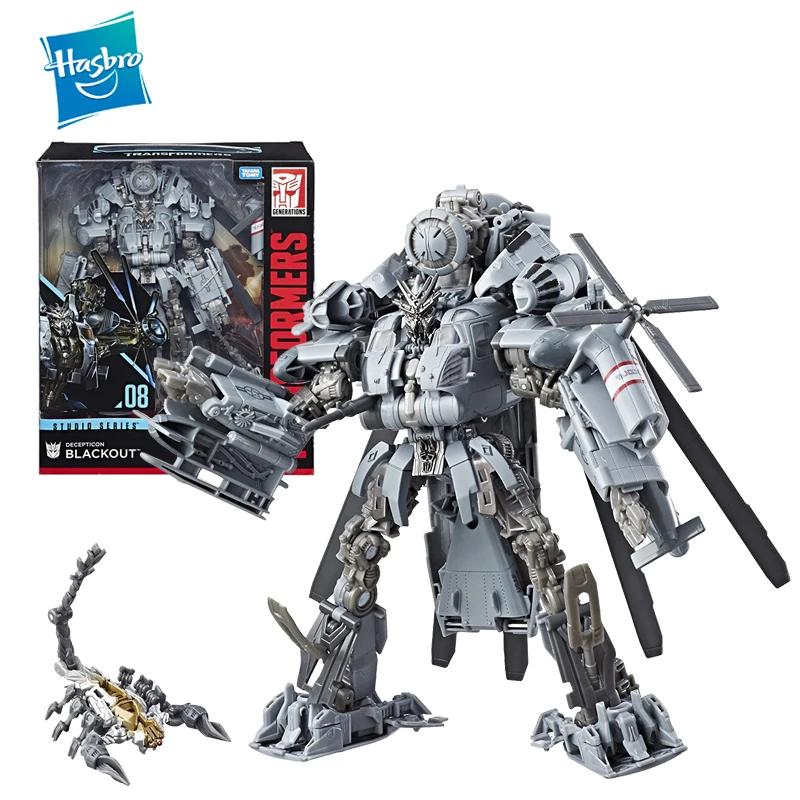 Hasbro Transformers Toys Leader Class Movie 1 Studio Series 08 Decepticon Blackout экшн фигурка модель игрушки для