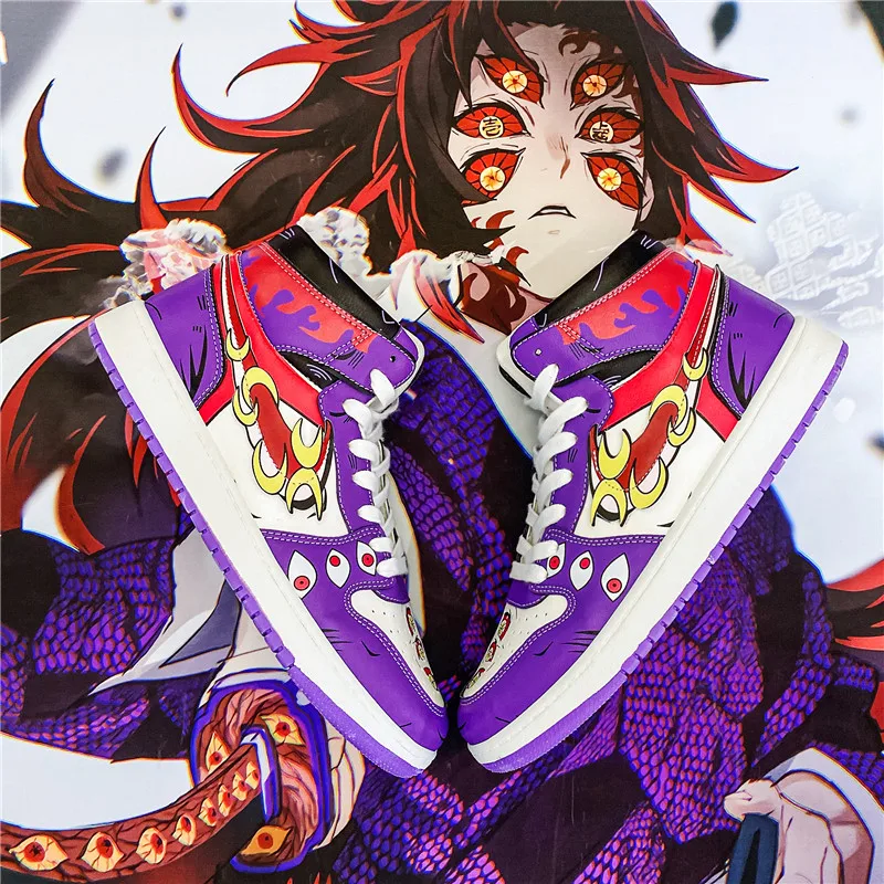 

Dropshipping Demon Slayer Kokushibou Anime Shoes Men Cosplay Sneakers Unisex Running Shoes Women Vulcanized Shoes Streetwear