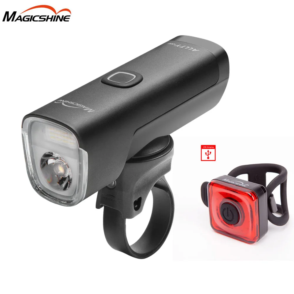 Magicshine ALLTY 1000 USB зарядный передний велосипедный светильник CREE XP-L V6 max 1000 люмен Magicshine SEEMEE 20 задний велосипедный светильник - Испускаемый цвет: ALLTY 1000 SEEMEE 20