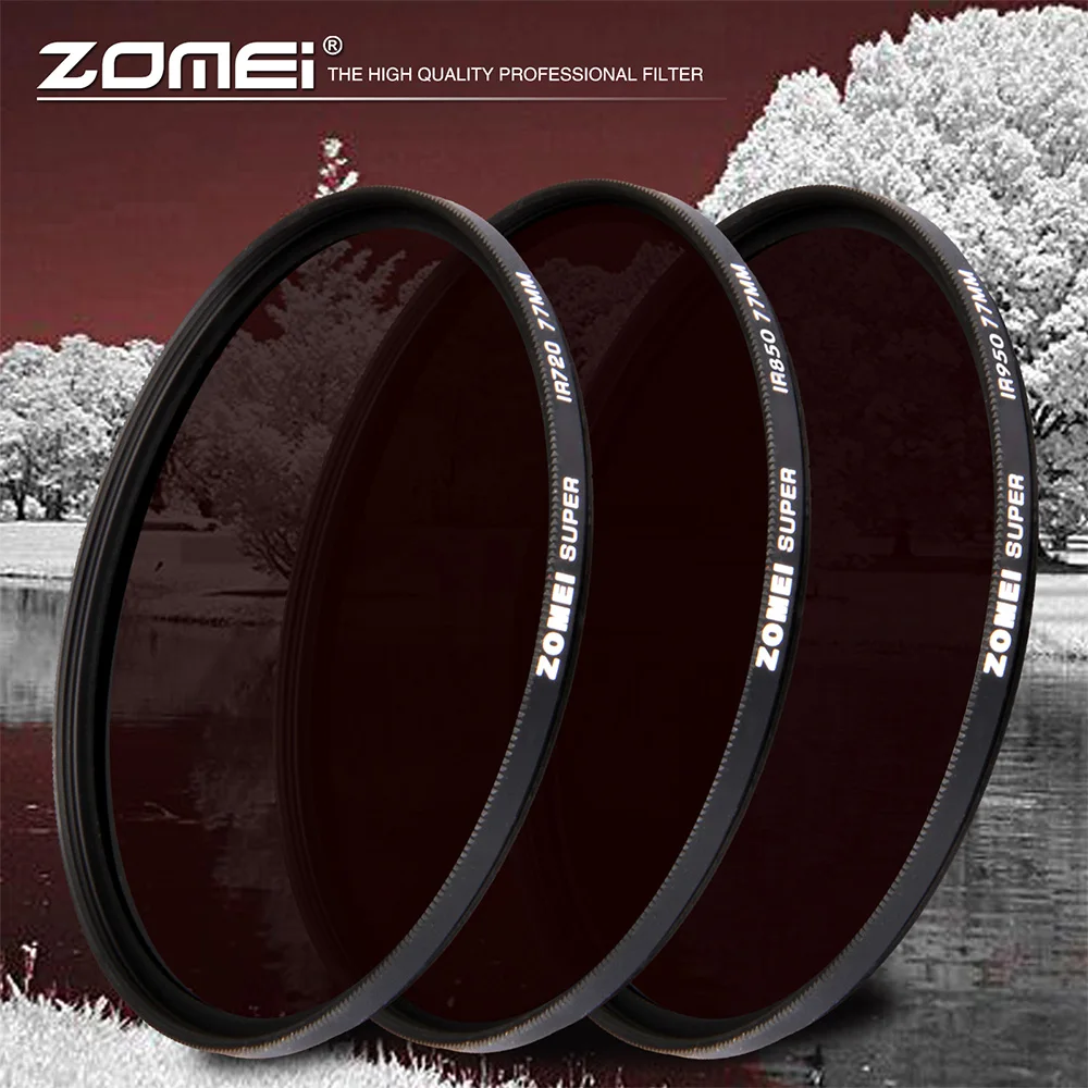 Инфракрасный ИК-фильтр Zomei 680nm 720nm 760nm 850nm 950nm 37 мм 49 52 58 67 72 82 для объектива