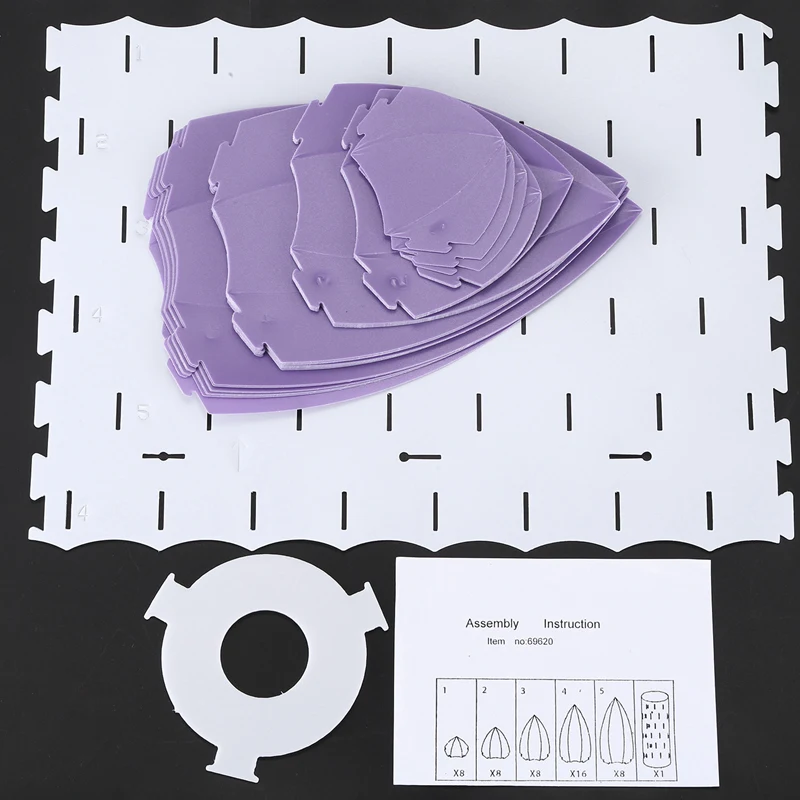 

DIY Lotus Lampshade IQ PP Ceiling Lamp Shade - Pendant Light Shade Christmas Living Room Decor Lighting, DIA:53CM (Purple)