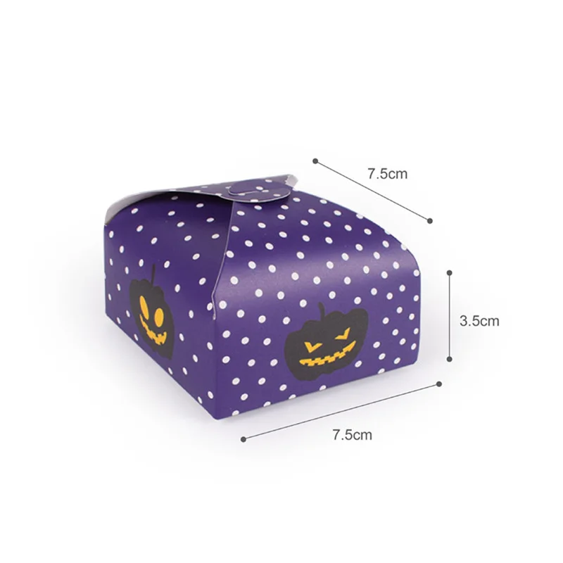 

20pcs 7.5x7.5x3.5cm Mini Halloween Candy Boxes Halloween Party Decorations