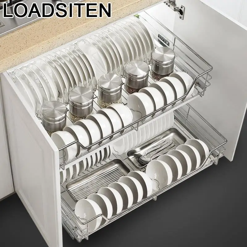 Сушилка Organizador Cocina Alacena Organizar органайзер и стеллаж для хранения из нержавеющей стали Cozinha кухонный шкаф корзина