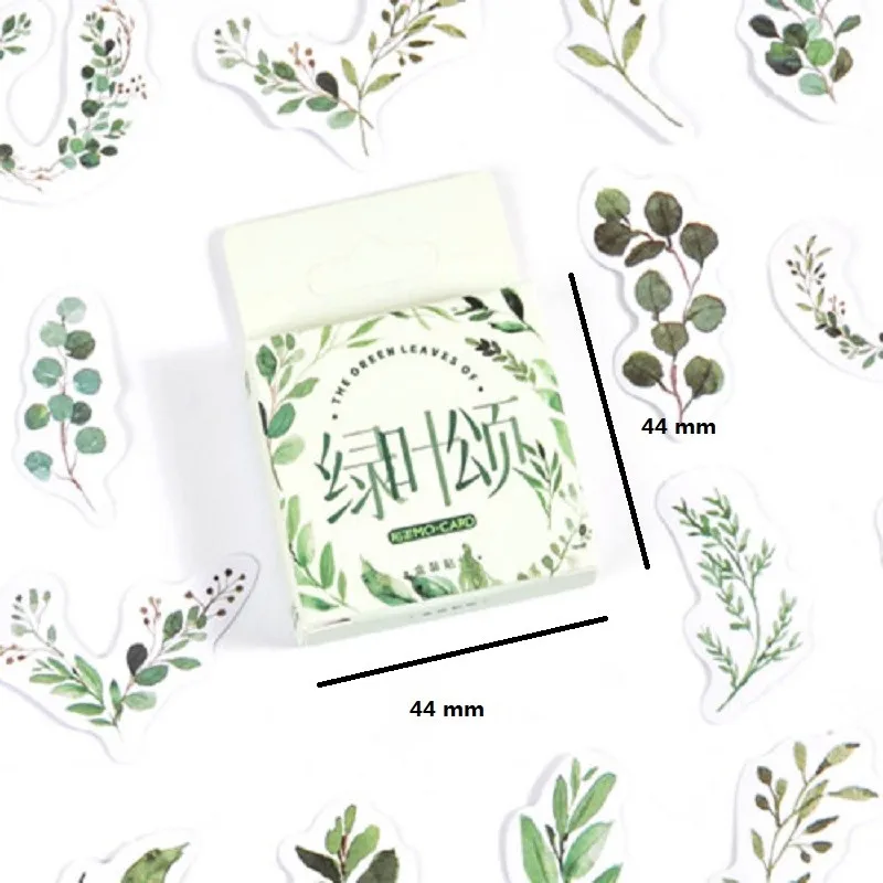 

46pcs plant Label Kawaii Diary Handmade Adhesive Paper Vintage box mini Sticker Scrapbooking Stationery
