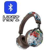 globalcrown hifi stereo wireless bluetooth colorful graffiti headphones insert tf card fm radiotuya bluetooth headset 5 0
