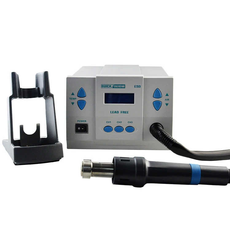 

Original 1000W220/110V QUICK 861DW heat gun lead free hot air soldering station microcomputer temperature Rework Station+3nozzle