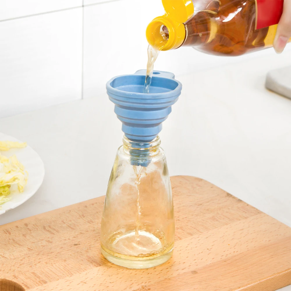 1 шт. силиконовая Складная воронка кухонный жидкий инструмент портативная