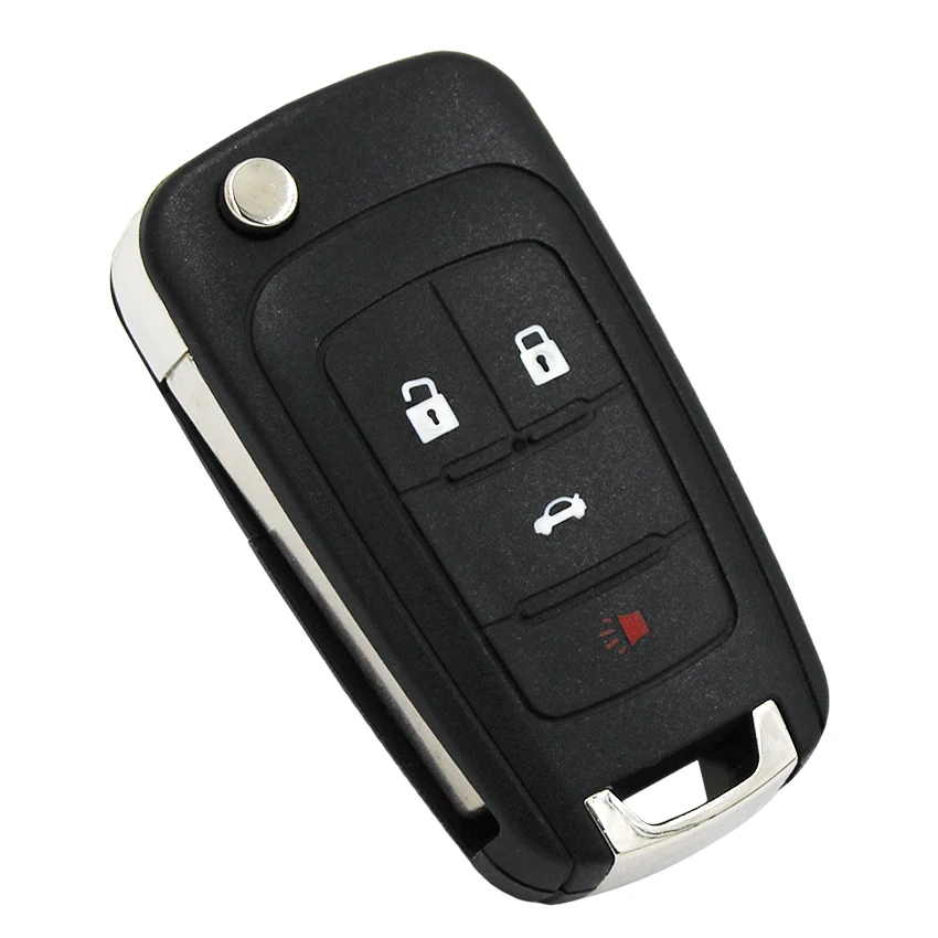 Новый 3 + 1 кнопочный БЕСКЛЮЧЕВОЙ складной дистанционный ключ для Chevrolet 433 МГц с 46