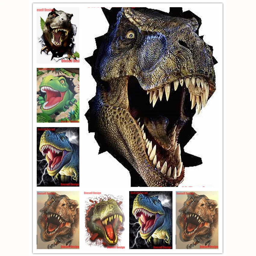 Полноразмерная Алмазная картина с 3d изображением динозавра 5d мозаика распродажа