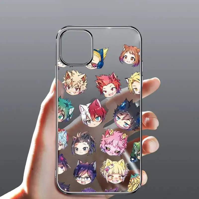 

Hero Academia Phone Case Transparent for Clear iPhone case 11 12 mini pro XS MAX 8 7 6 6S Plus X 5S SE 2020 XR
