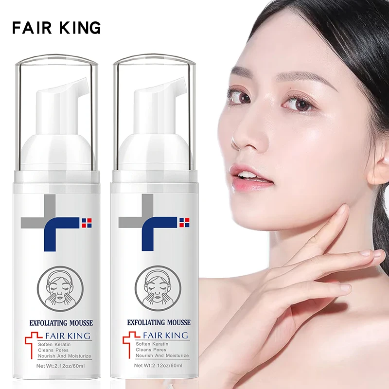 

2PCS FAIRKING Effective Face Cleanser Deep Removing Dead Skin Pore Exfoliating Mousse For Facial Care Moisturizing Oil Control
