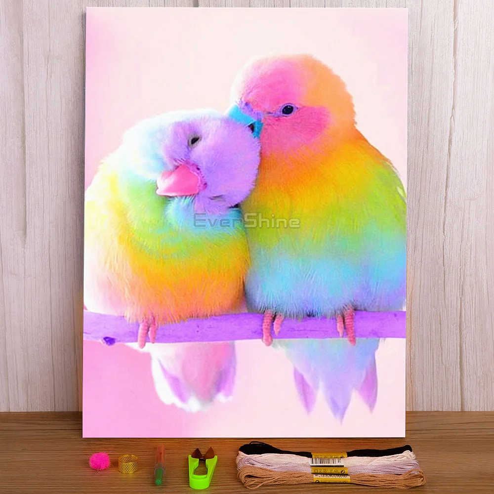 Bird Animal Printed Canvas 11CT Cross Stitch DIY Embroidery Full Kit DMC Threads Knitting Handmade Handicraft Wholesale mnls diy dmc 3d cross stitching 0088