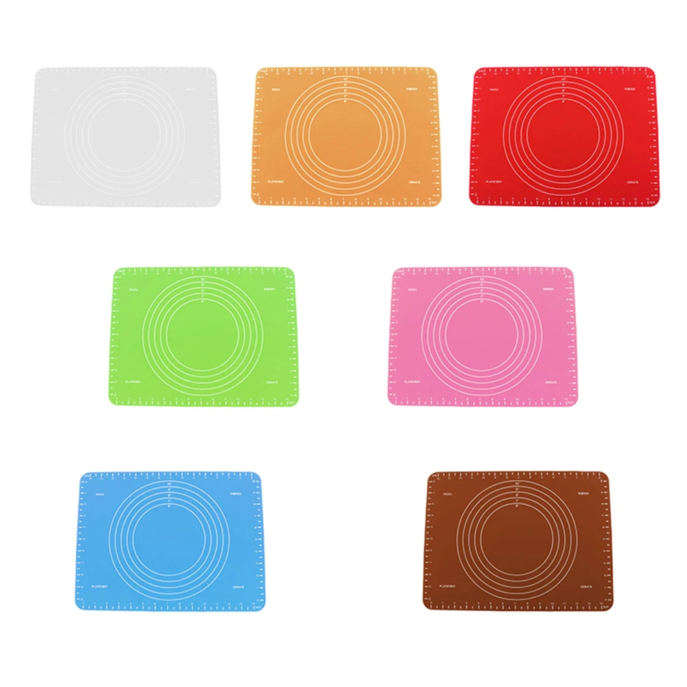 

Silicone Kitchen Kneading Dough Mat Cookie Cake Baking Tools Thick Non-stick Rolling Mat Pastry Accessories Baking Sheet Pads