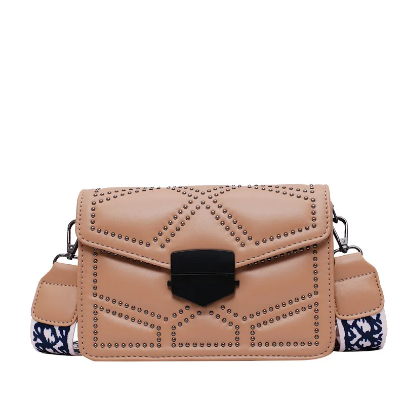 

PU Leather Crossbody Bags For Women 2021 New Luxury Rivet Female Shoulder Bag Designers Women's Messenger Bags