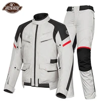 scoyco grey motorcycle jacket waterproof moto jacket windproof riding racing motorbike with ce protection for men women