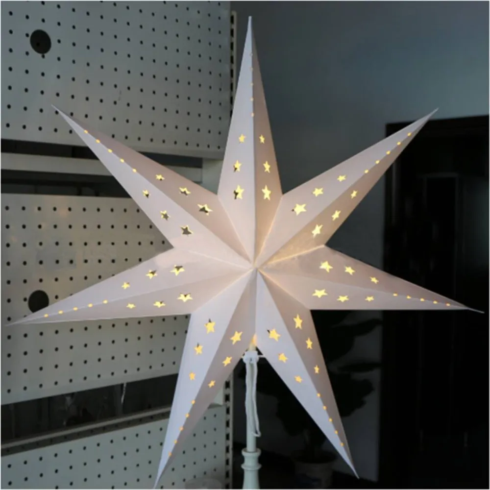 

Christmas Decoration 3d Laser Paper Star Ceiling Ornaments Colorful Stars Xmas Decor New Year Festival