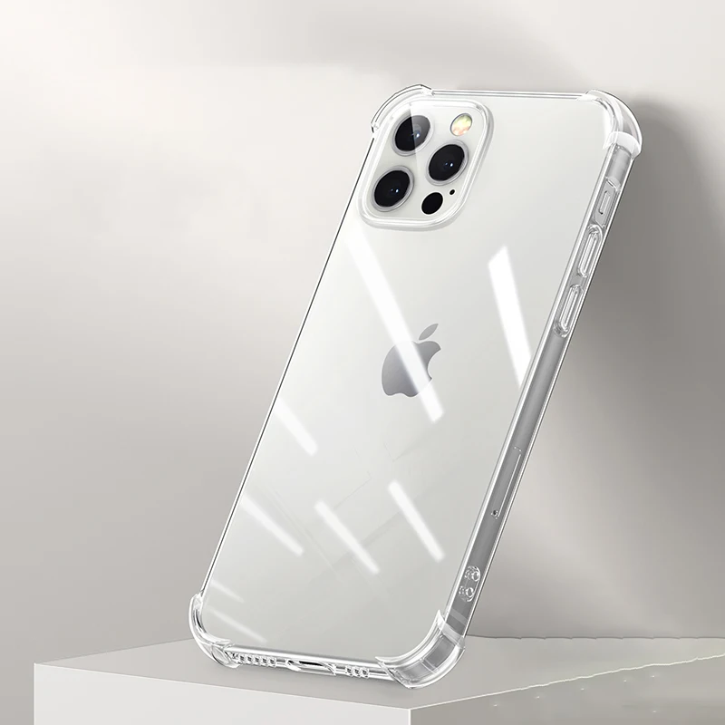 

Transparent Airbag Silicone Case For iPhone 12 Case For iPhone 11 12 Pro Max Mini Case For iPhone XR XS X 7 8 Plus SE 2020 Cover