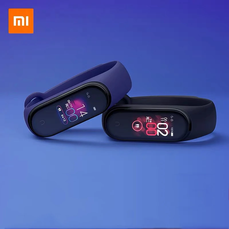 Xiaomi mi браслет 4 mi Band 4 standard Verion умный фитнес-браслет частота сердечных сокращений 50 м Водонепроницаемый Bluetooth 5,0