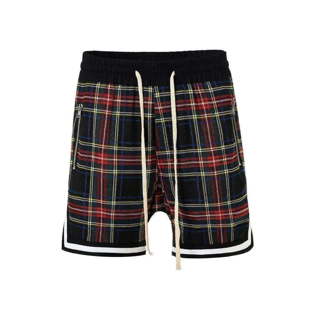 

2021 New Scottish Style Shorts Men's Retro Plaid Basketball Sports Outdoor Casual Hip-Hop Trend Shorts