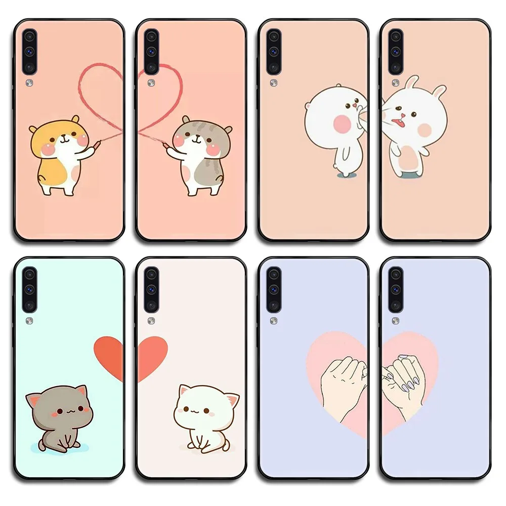 Чехол для телефона с надписью love best friends черный Samsung Galaxy A C Note 3 4 5 6 7 8 10 20 40 50 70 E S Plus