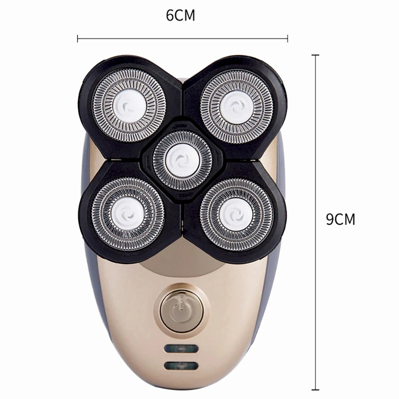 

4 in 1 4D Electric Shaver Men's Rechargeable Bald Head Heads Beard Nose Ear Hair Trimmer Razor Clipper Facial Brush