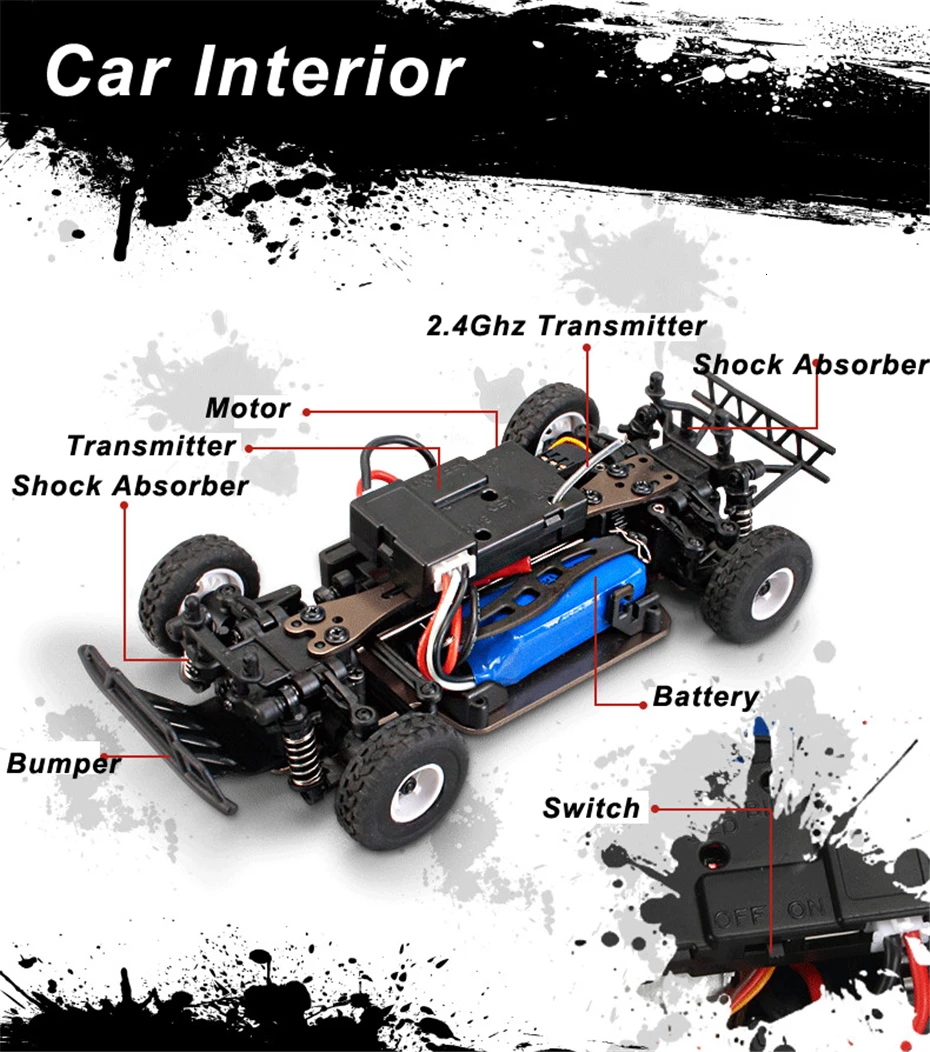 WLtoys 1:28 RTR RC Автомобиль 2,4G 4WD 4 Channles 30 км/ч р/у дрейфующая машинка, гоночный автомобиль K969/K979/K989/K999/P929/P939 6 стилей на выбор