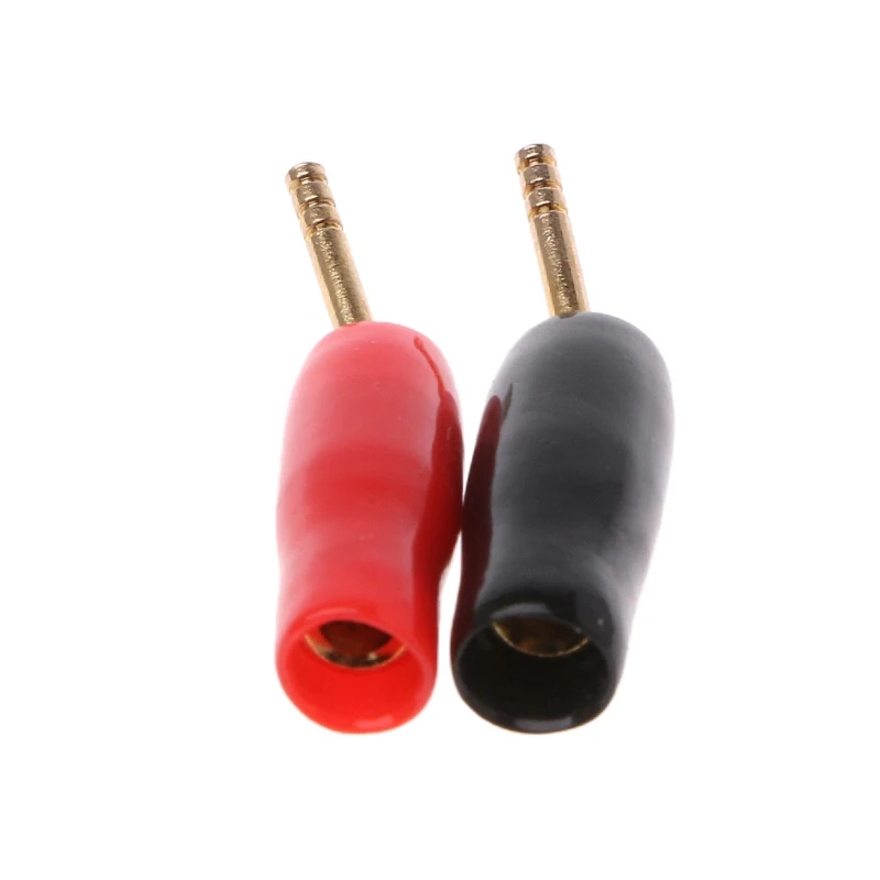 

4 Pcs Wire Pin Terminal Plug Banana Plugs Speaker Screw Lock Cable Connectors H9EB