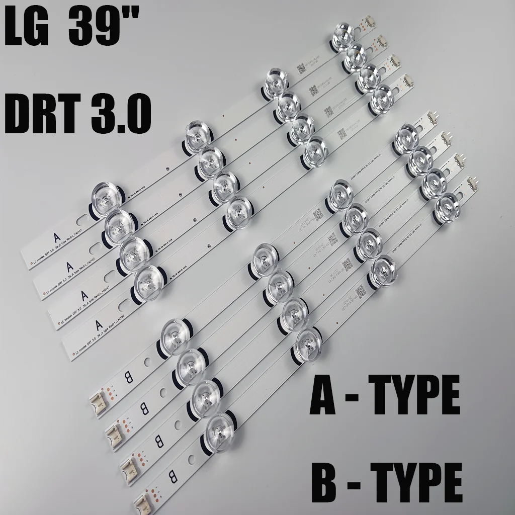 

8pcs LED strip For LG 39"TV lnnotek DRT 3.0 39"_A/B type Rev01 39LB5700 39LB650V 39LB580V 39LB570B 39LB629V Aluminum plate